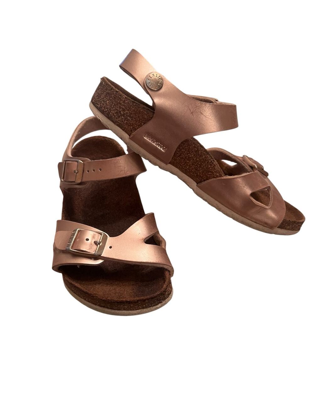 Birkenstock Rio Kid's 31 13-13.5 Electric Metallic Copper Ankle Strap Sandal
